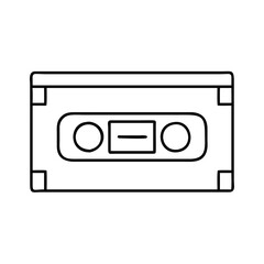 vhs tape icon, vhs tape line art - simple line art of vhs tape, perfect for vhs tape logos and icons