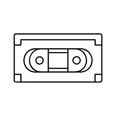 Obraz premium vhs tape icon, vhs tape line art - simple line art of vhs tape, perfect for vhs tape logos and icons