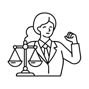 recommend clip art: woman holding scales of justice icon, woman holding scales of justice line art - simple line art of woman holding scales of justice, perfect for woman holding scales of justice logos and icons
