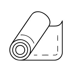 yoga mat icon, yoga mat line art - simple line art of yoga mat, perfect for yoga mat logos and icons