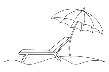 Vacation Vibes Sunbed Drawing