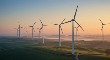 Wind Turbines on Hills – Sustainable Future
