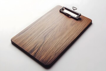 Sleek Clipboard with Metal Clip and Wooden Finish