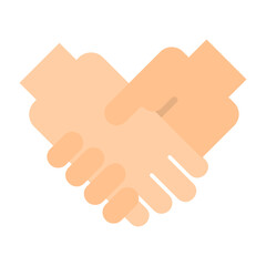 Hands Together Flat Flat Icon