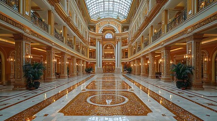 Obraz premium Majestic marble columns with golden features high resolution picture