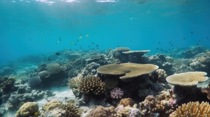 Underwater coral reef ecosystem image