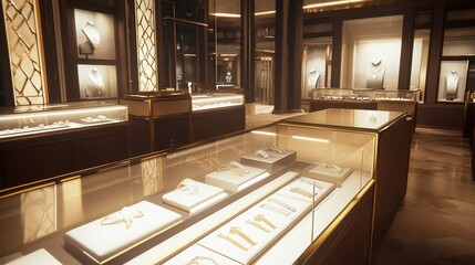 Luxurious Jewelry Store Interior: A Glimpse into Opulence