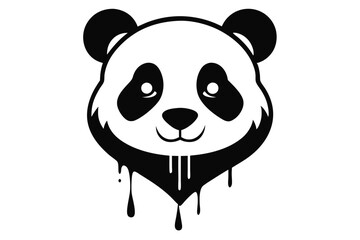Fototapeta premium Panda Head Tattoo in Mythical Style
