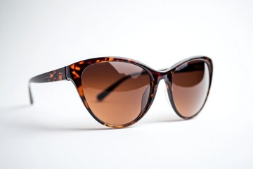 A stylish pair of sunglasses on a clean white background, perfect for fashion or product photography.
