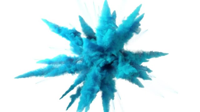 Blue smoke explosion - 60fps