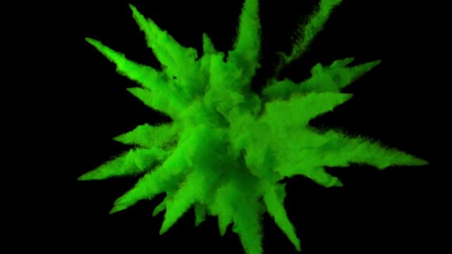 Green smoke explosion - 60fps
