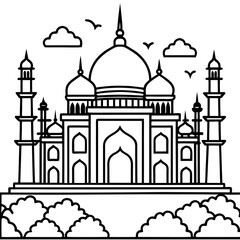 taj mahal vector