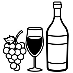 bottle and glass of wine