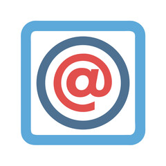 Email Notification with At Symbol Icon Representing Digital Communication and Alerts