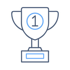 First Place Trophy Award Icon Representing Achievement, Success, and Recognition
