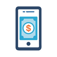 Mobile Payment Icon Representing Digital Transactions and Smartphone Wallet Technology