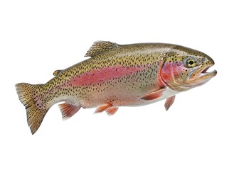 Rainbow trout fish isolated on a clean simple background