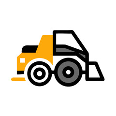 Skid Steer Loader Machine Icon Representing Construction and Heavy Equipment