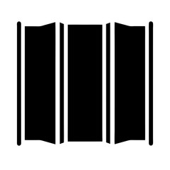 office partition black silhouette icon - of a home office office partition, furniture vector art