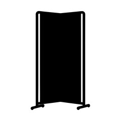 office partition black silhouette icon - of a home office office partition, furniture vector art