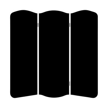 room divider black silhouette icon - of a home office room divider, furniture vector art