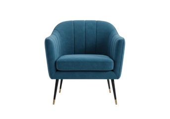 Luxury velvet accent chair modern living room furniture teal isolated on white background
