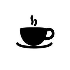 A coffee cup vector icon with handle
