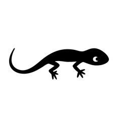 Naklejka premium A crawling lizard vector icon with long tail