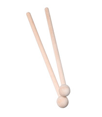 Xylophone mallets isolated on white. Child's musical instrument