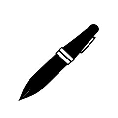A fountain pen vector icon with nib detail