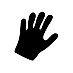 Obraz premium A leather glove vector icon with fingers