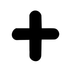 Obraz premium A plus cross vector icon with equal arms