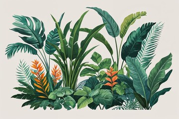 Tropical Botanical Artwork for Nature Inspired Home Decor