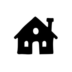 A simple house vector icon with roof