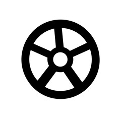 Obraz premium A steering wheel vector icon with spokes