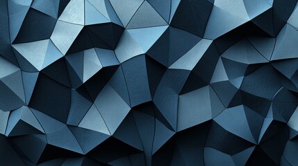 Fototapeta premium Abstract Low-Poly Blue 3D Geometric Texture Background