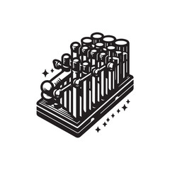 Glockenspiel VectorBlack Color Glockenspiel Silhouette Vector Illustration, Solid White Background (1).eps