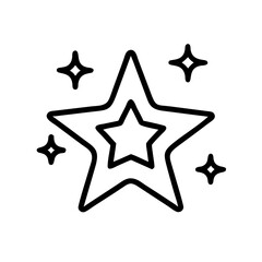 &Iacute;cone de s&iacute;mbolo de estrela vetor PNG isolado em fundo transparente ou branco