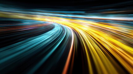 Dynamic technology background with speed lines: abstract illustration of information flow, ideal for tech concepts and design projects.