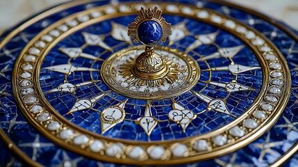 Naklejka premium Ornate Circular Antique Timepiece Close Up