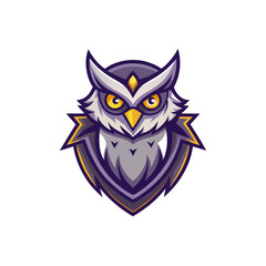 owl mascot logo for night explorer brand vector illustration