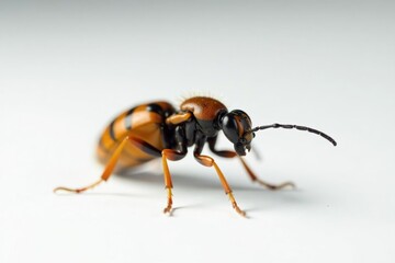 Close-up of single insect on plain white background, photography, flying, background