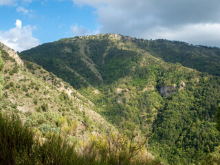 hills in the Southern Alps in France