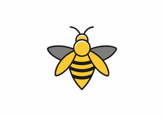 Bee Icon: A simple, eye-catching, graphic of a bee. Perfect for illustrating the essence of nature's dedicated pollinator.