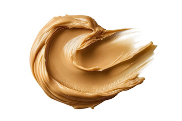 Peanut butter stroke isolated on transparent background