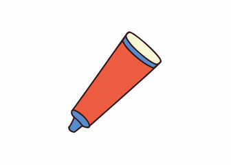 Artistic Tube Illustration: A vibrant, minimalist illustration of a tube, a visual representation of creativity, imagination, and simplicity.