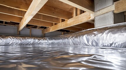 Crawl space encapsulation vapor barrier insulation moisture control mold prevention home improvement project