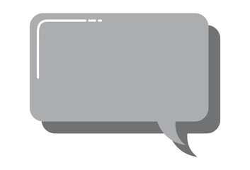 Blank speech bubble balloon square shape, empty cartoon comic text box, frame, think, speak, talk, text box, banner, message template, flat design vector illustration