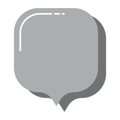 Blank speech bubble balloon square shape, empty cartoon comic text box, frame, think, speak, talk, text box, banner, message template, flat design vector illustration