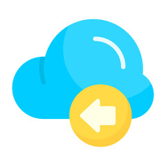 Cloud Undo Flat Icon